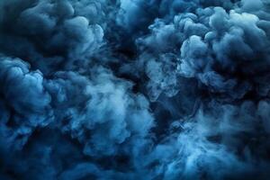 Sky nature cloud smoke black night background for horror blue poster design wallpaper. photo