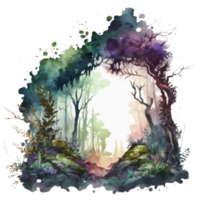 Enchanted Forest Woodland Animal t-shirt design, transparent background, png