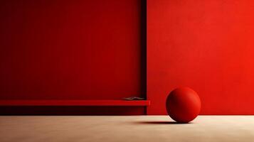 A stunning image of a minimalist red, showcasing the magical elegance found in simplicity. photo