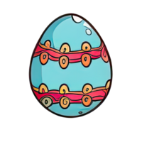 happy Easter egg stickers watercolor png