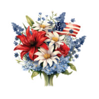 happy sublimation watercolor 4th of July png