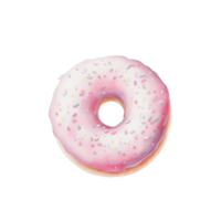 waterverf donuts verzameling clip art ai generatief png
