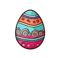 contento Pasqua uovo adesivi acquerello ai generativo png