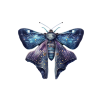 aquarelle mystique papillon de nuit collection clipart ai génératif png