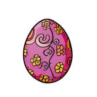 happy Easter egg stickers watercolor png