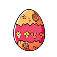 happy Easter egg stickers watercolor png