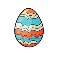 happy Easter egg stickers watercolor png