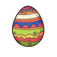 Lycklig påsk ägg klistermärken vattenfärg ai generativ png