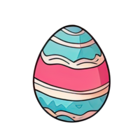 glücklich Ostern Ei Aufkleber Aquarell ai generativ png