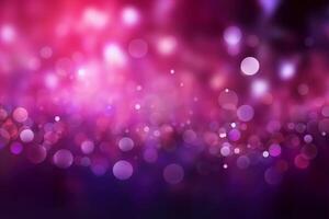 A blurred purple light, pink light abstract background with bokeh glow, Illustration. photo