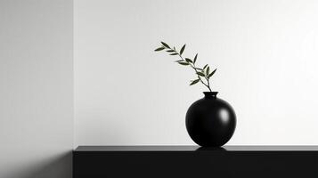 un maravilloso imagen de un minimalista negro, exhibiendo el mágico elegancia encontró en sencillez. ai generativo foto