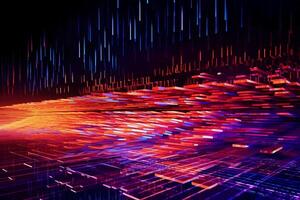 abstract Stripes neon color Background. photo
