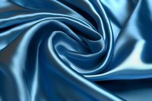 Blue silk background stock photo. photo