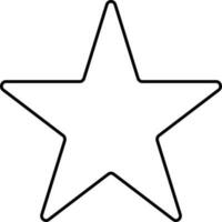 Isolated Star Icon In Line Art. vector