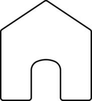 House Icon Or Symbol In Black Linear Style. vector