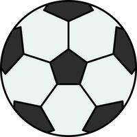 Isolated Soccer Or Football Icon In Grey And White Color. vector