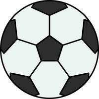 Isolated Soccer Or Football Icon In Grey And White Color. vector