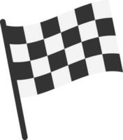 Isolated Waving Checkered Flag Flag Icon. vector