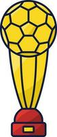 plano ilustración de dorado fútbol trofeo icono. vector