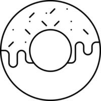 Isolated Donuts Icon In Stroke Style. vector