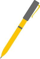 Yellow And Grey Pen Icon In Flat Style. vector