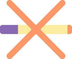 Colorful No Smoking Icon In Flat Style. vector