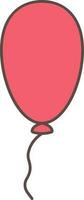 Isolated Balloon Icon In Red Color. vector