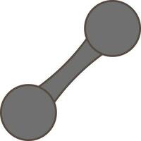 Dumbbell Icon In Gray Color. vector