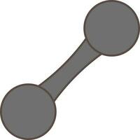 Dumbbell Icon In Gray Color. vector