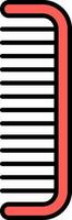 Red Comb Icon In Flat Style. vector