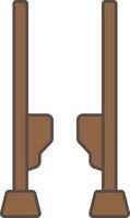 Isolated Stilts Icon In Flat Style. vector