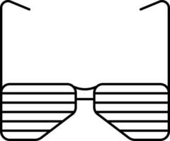 Goggle Icon In Black Linear Art. vector