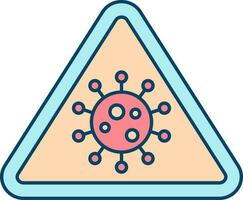 Warning For Virus Colorful Icon Or Symbol. vector