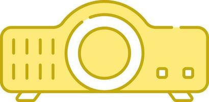 Yellow Projector Icon In Flat Style. vector