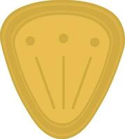 Isolated Abdominal Guard Icon In Yellow Color. vector