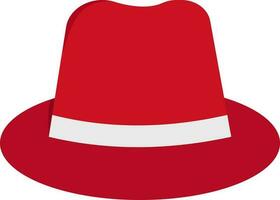 Isolated Red Umpire Hat Icon In Flat Style. vector