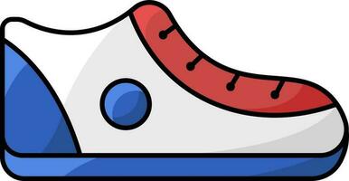 aislado vistoso Deportes Zapatos plano icono. vector