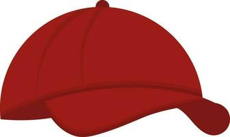 plano ilustración de rojo gorra icono. vector