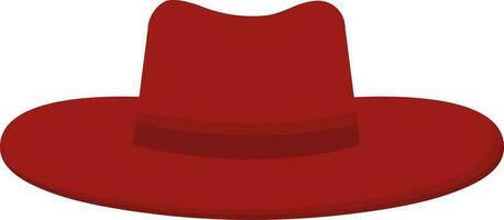 Isolated Red Umpire Hat Icon In Flat Style. vector