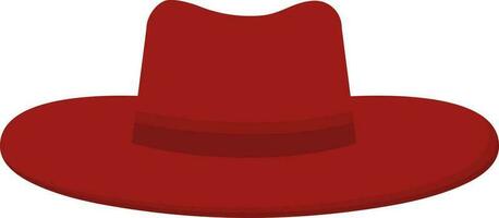 Isolated Red Umpire Hat Icon In Flat Style. vector