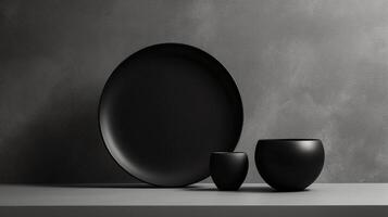 A stunning image of a minimalist black, showcasing the magical elegance found in simplicity. photo