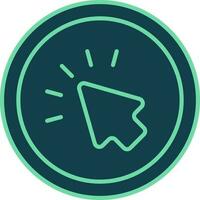 Arrow Symbol Circle Icon In Teal Color. vector