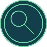 Search Button Icon In Teal Color. vector