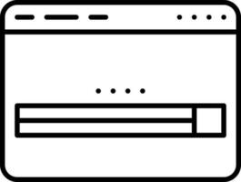 Web Page Loading Icon In Line Art. vector