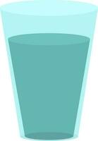 Isolated Water Glass Element In Flat Style. vector