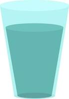 Isolated Water Glass Element In Flat Style. vector