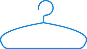 Empty Cloth Hanger Icon In Blue Color. vector