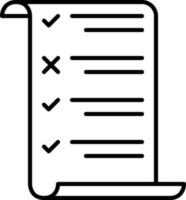 Checklist Icon Or Symbol In Black Outline. vector