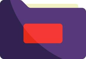 Red And Purple Folder Icon In Flat Style. vector