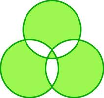 Green And White Color Model Icon Or Symbol. vector